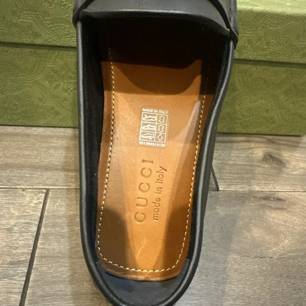 AUTHENTIC GUCCI INTERLOCKING G MOCCASINS LOAFERS 692379 GG 11.5 (fits USA 12.5)